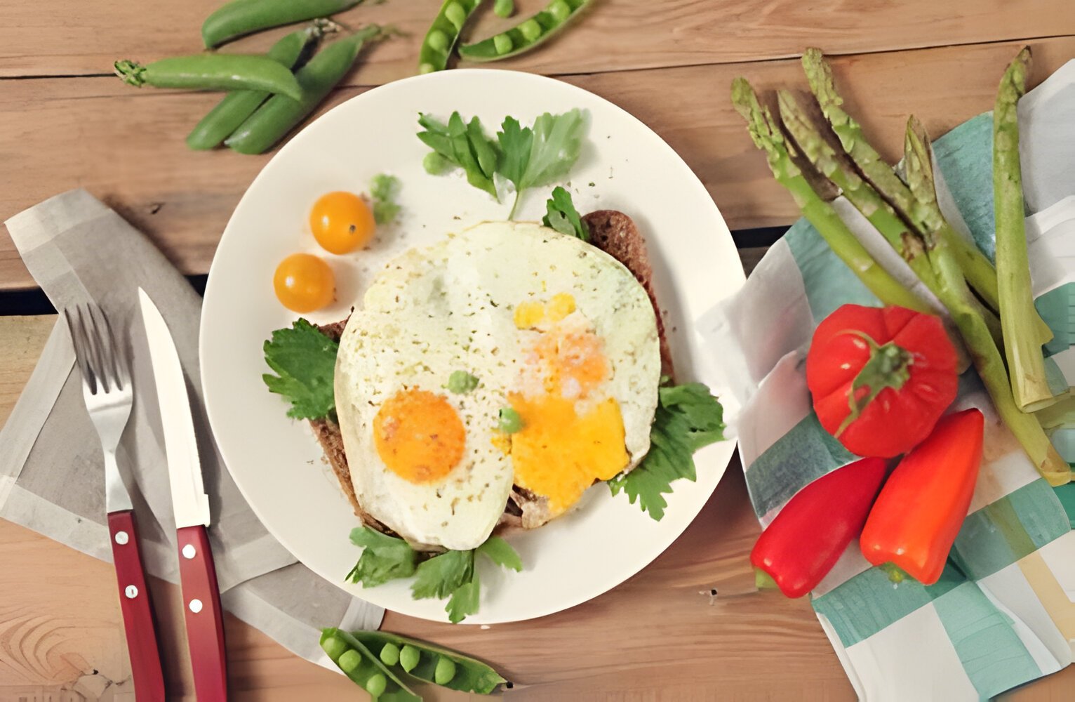 The Perfect Combination: Half-Fry Omelette with Toasted