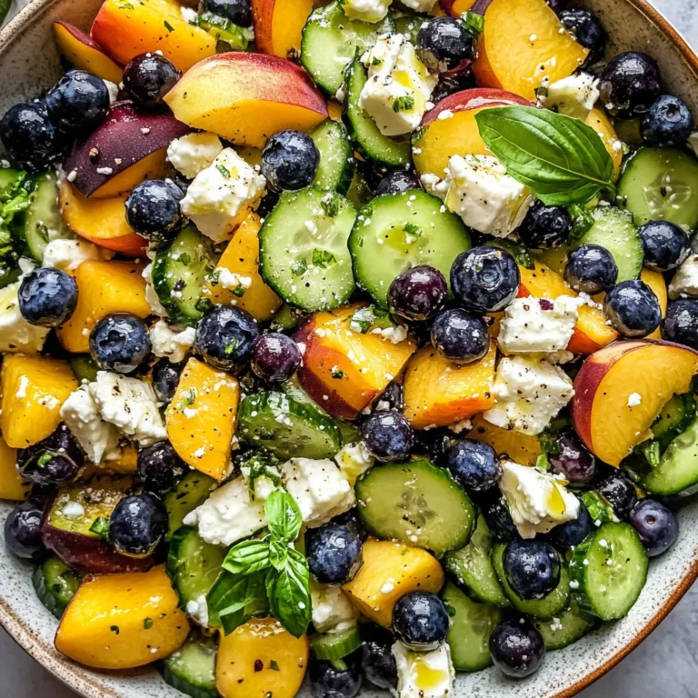 Blueberry Peach Feta Salad