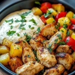 Coconut Garlic Chicken Stir-Fry Bowl with Crispy Potatoes