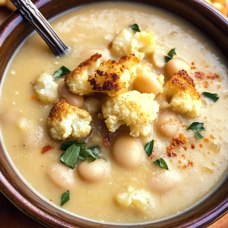 Creamy Cauliflower White Bean Soup
