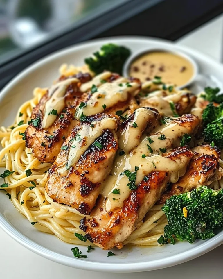 Hot Honey Garlic Chicken with Cheesy Fig-Balsamic Spaghetti