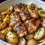 Hot Honey Greek Chicken Alfredo with Roasted Garlic Potatoes
