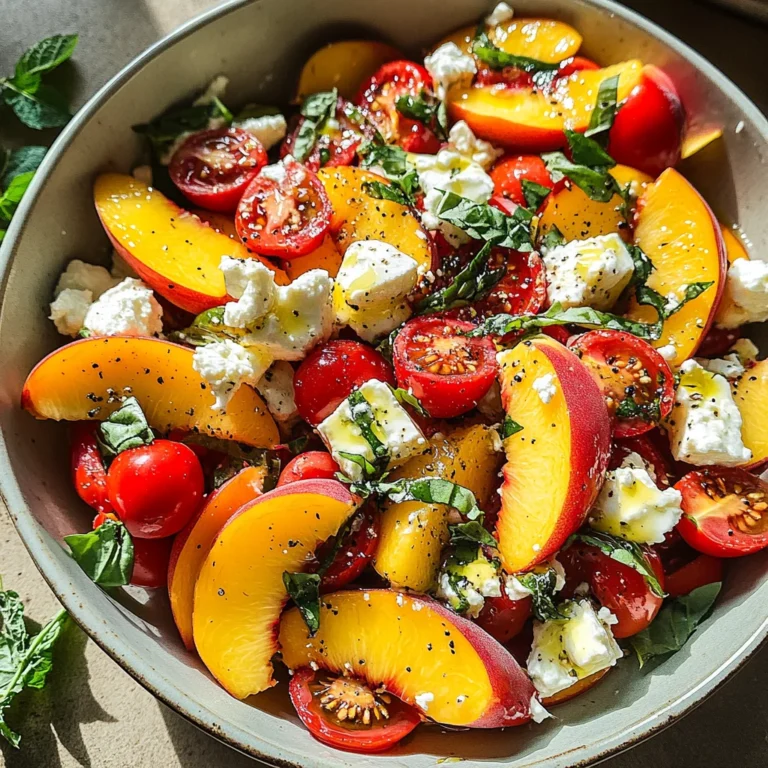 Peach Feta Salad With Tomatoes (25-Minutes)