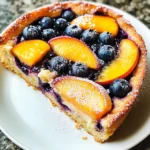 Peach and Blueberry Greek Yogurt Cake