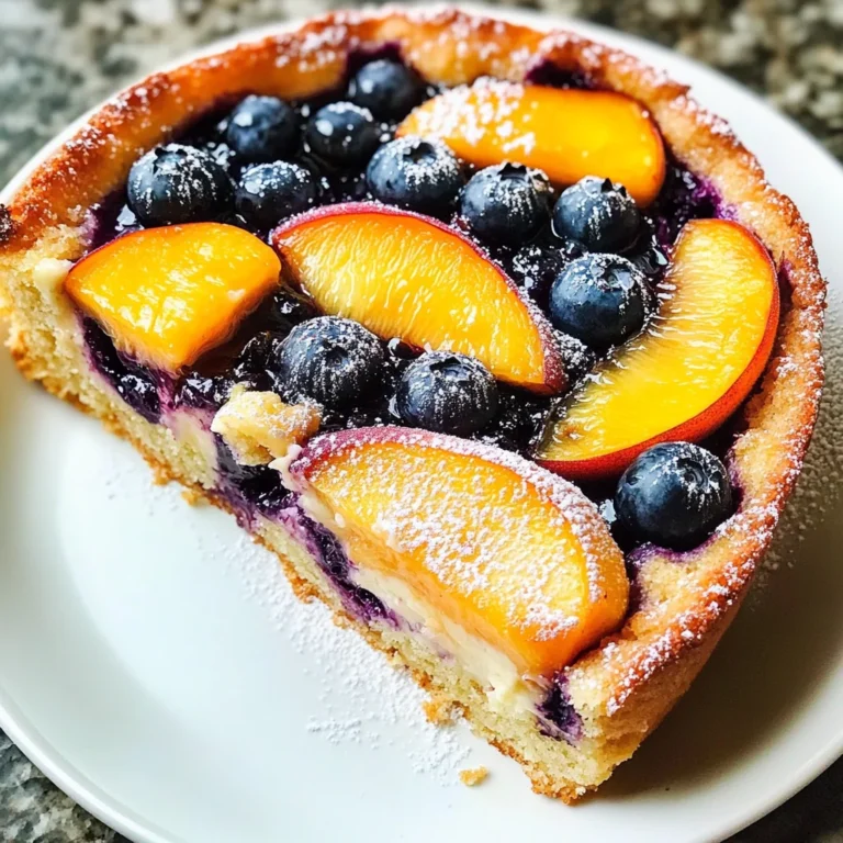 Peach and Blueberry Greek Yogurt Cake