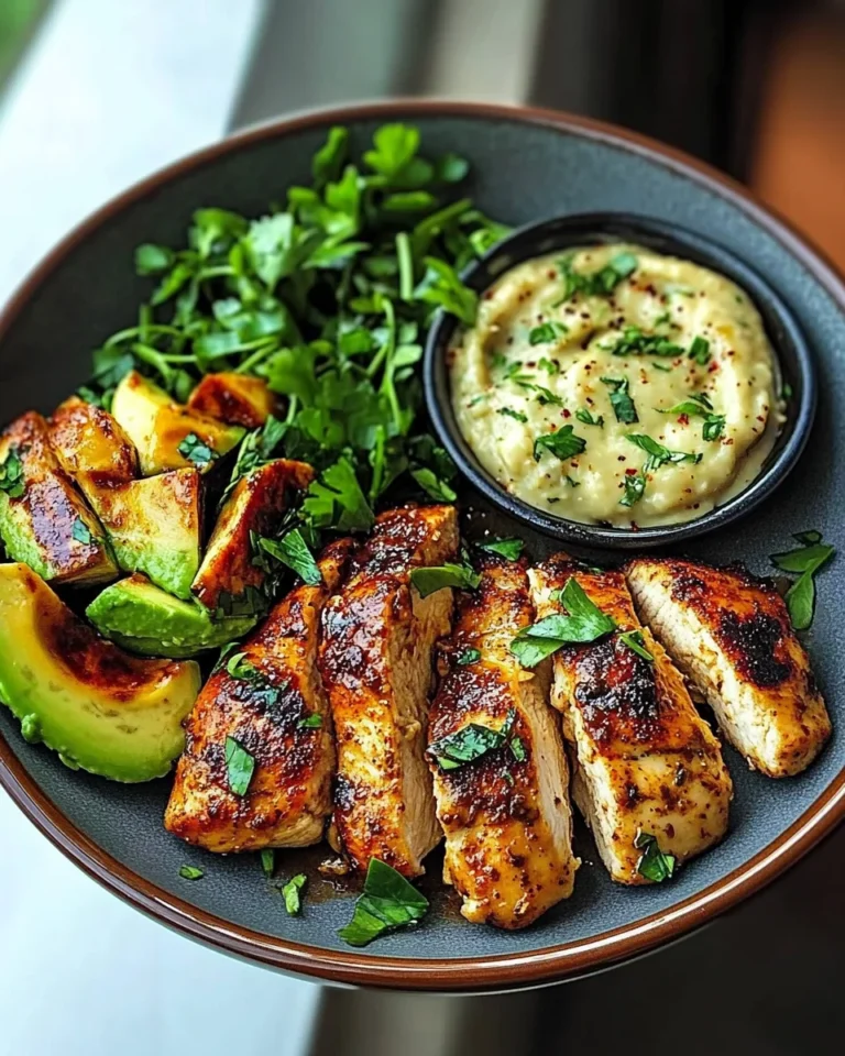 Spicy Greek Hot Honey Chicken with Avocado Tahini Alfredo
