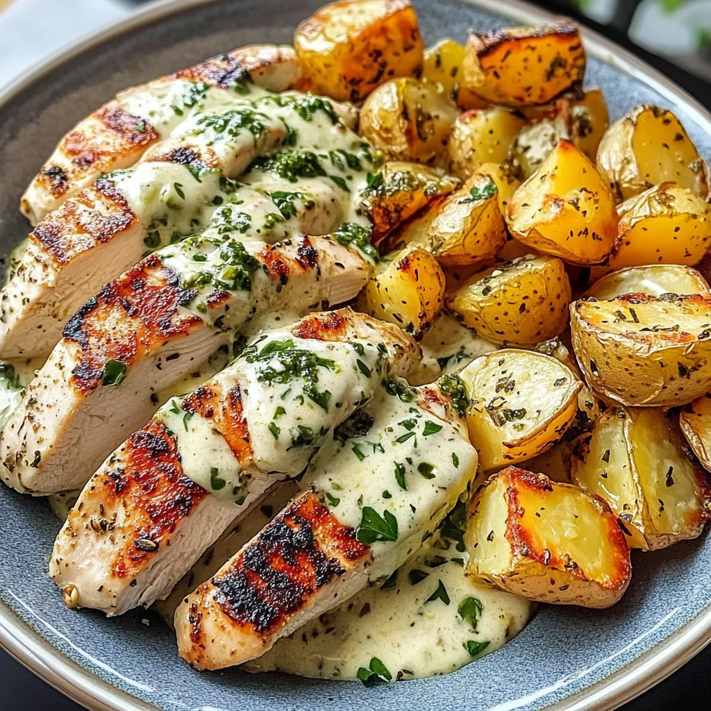 Spicy Lemon Garlic Chicken Alfredo with Pesto