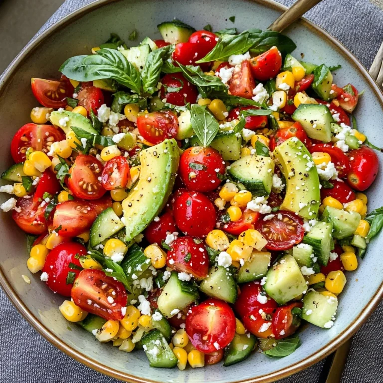 Summer Salad with Corn, Strawberries & Avocado