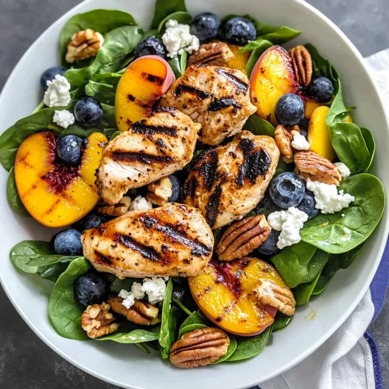 The Ultimate Grilled Peach Chicken Salad