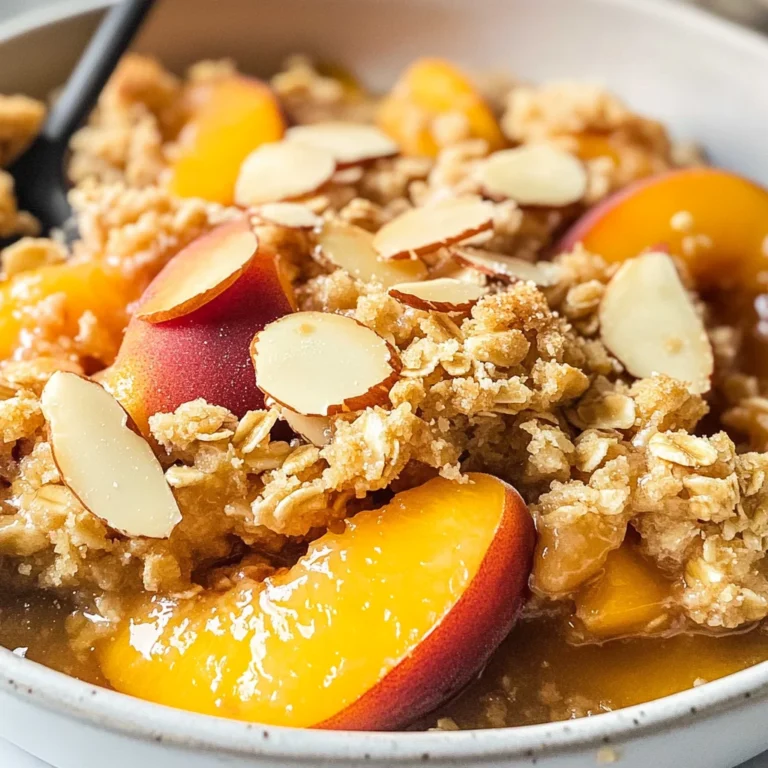 Air Fryer Peach Crisp