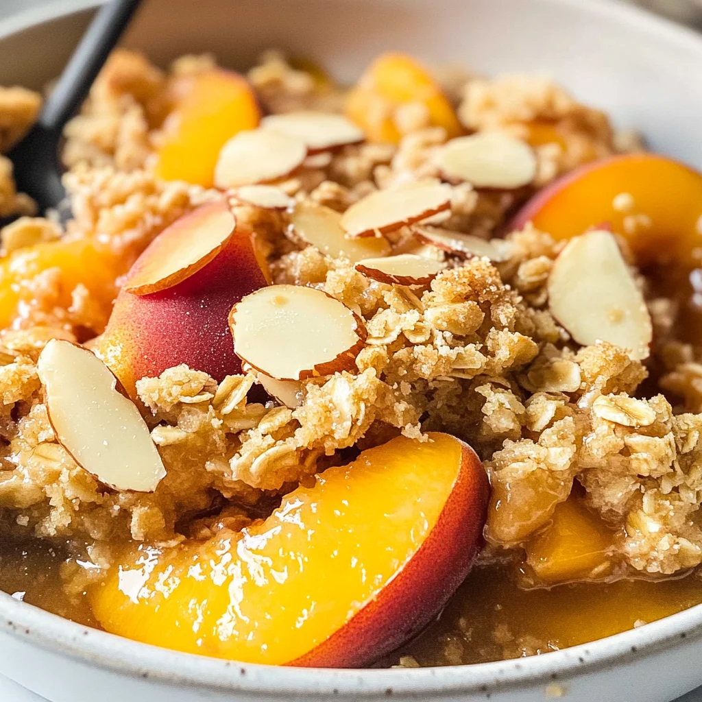 Air Fryer Peach Crisp