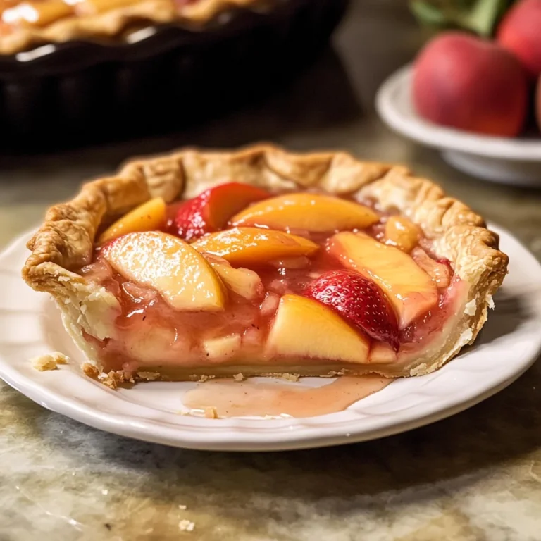 Brown Butter Strawberry Peach Pie