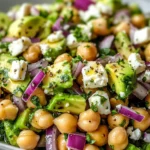 Chickpea Feta Avocado Salad