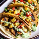 Chili Lime Chicken Tacos with Grilled Pineapple Salsa