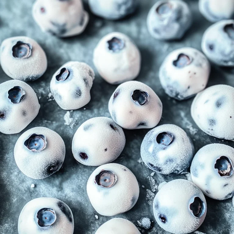 Frozen Yogurt Covered Blueberries