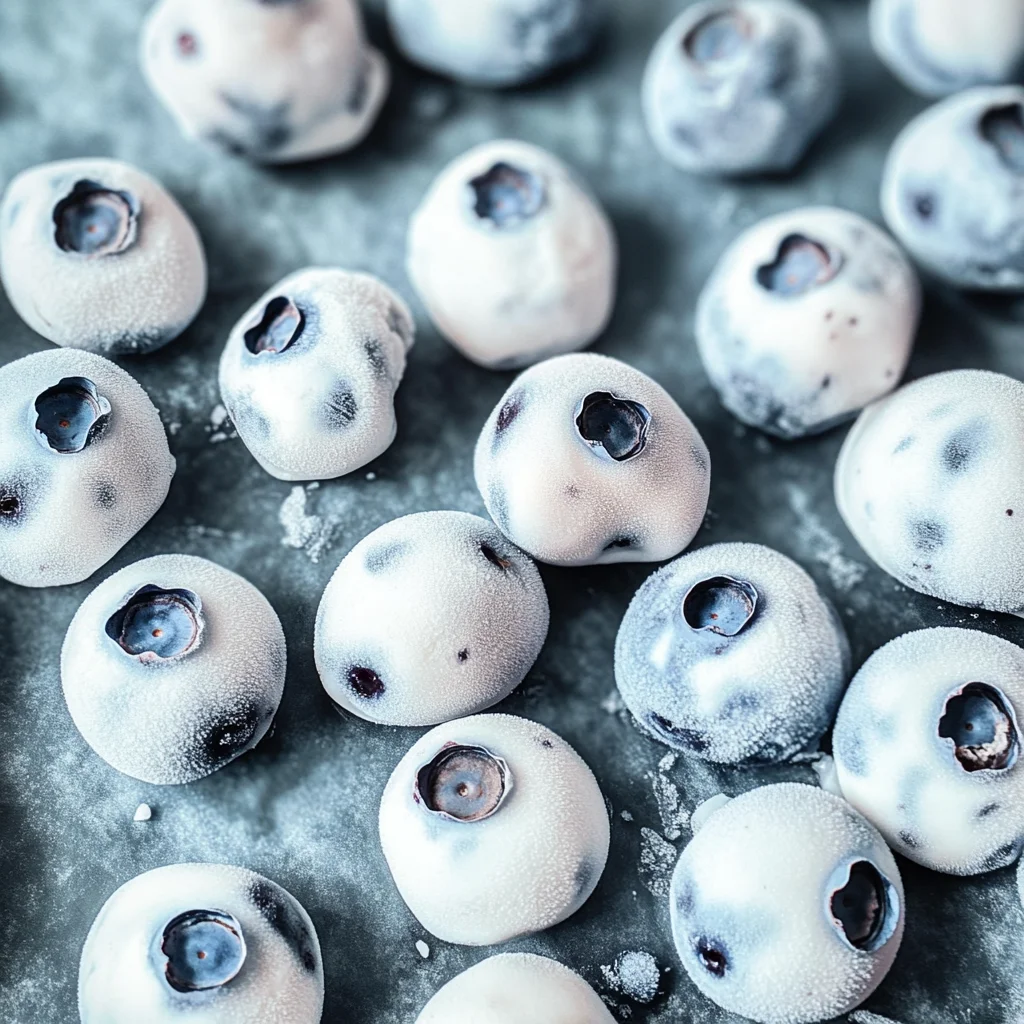 Frozen Yogurt Covered Blueberries