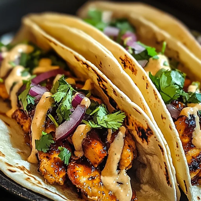 Garlic Butter Honey BBQ Chicken Tacos: Sweet, Savory & Irresistible!