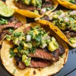 Grilled Steak Tacos with Avocado Salsa