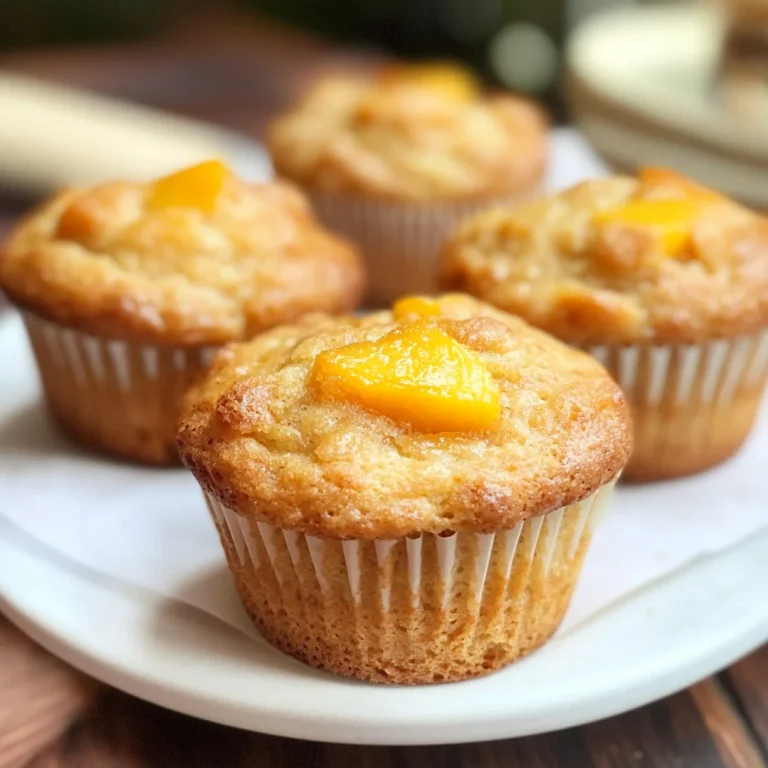Healthy Honey Peach Muffins
