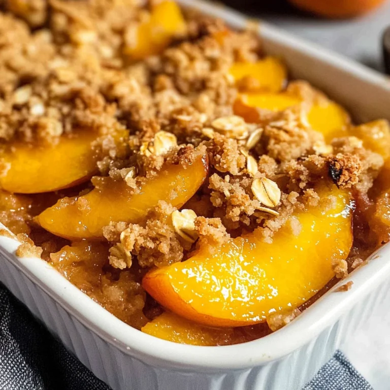 Healthy Peach Crumble