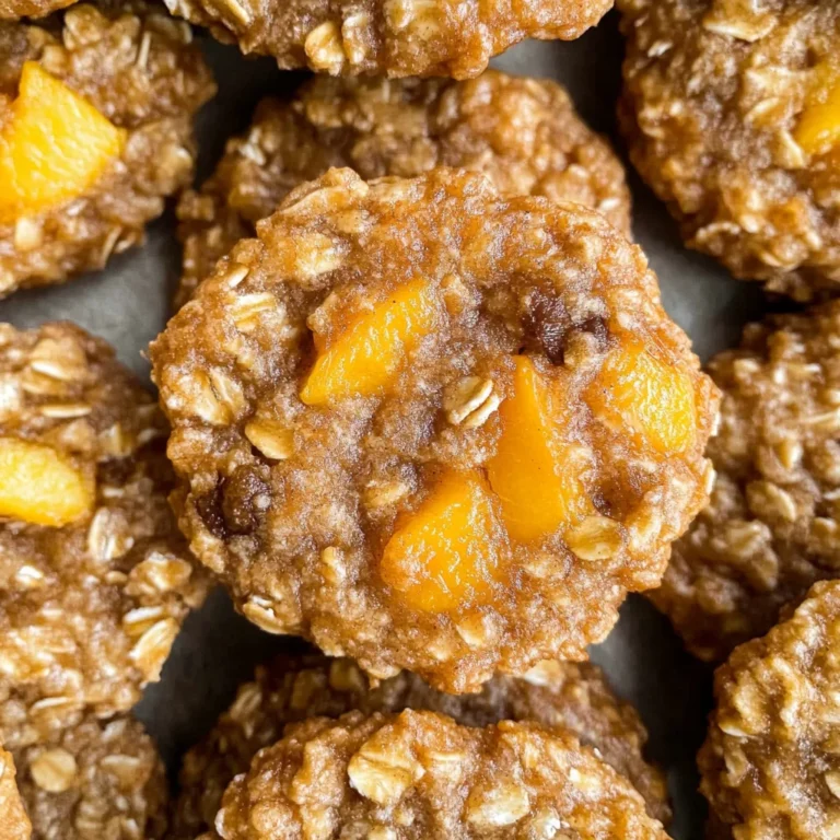 Healthy Peach Oatmeal Breakfast Cookies