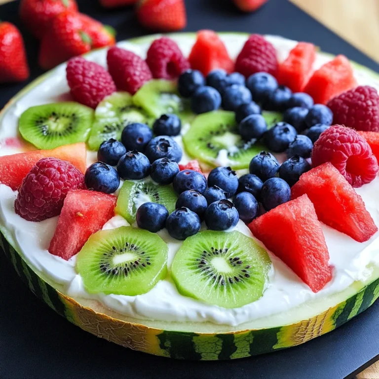 Healthy Watermelon Fruit Pizza