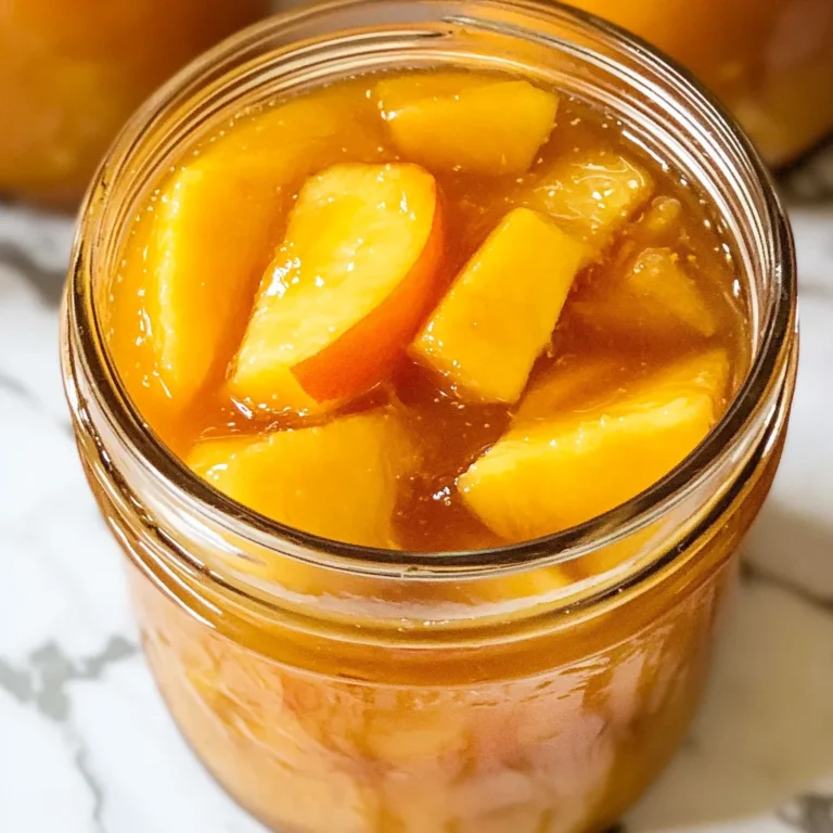 Homemade Canned Peach Pie Filling
