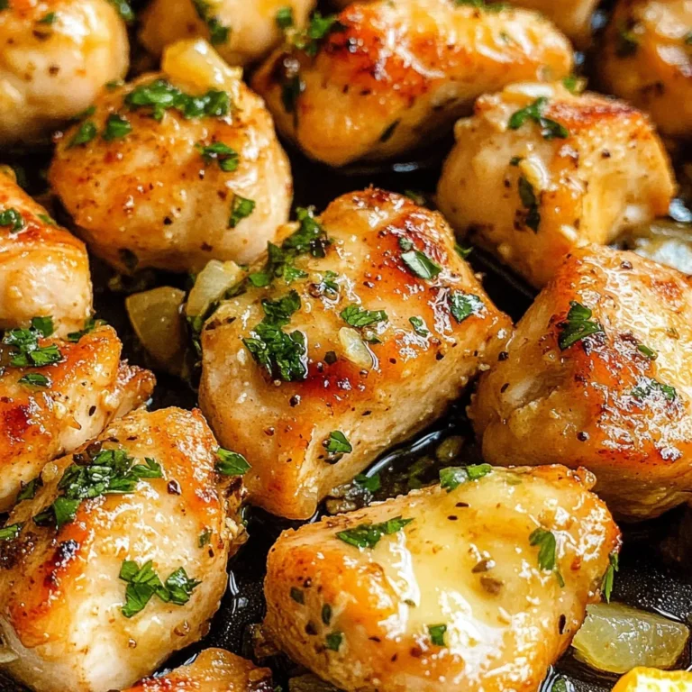 Lemon Garlic Chicken Bites