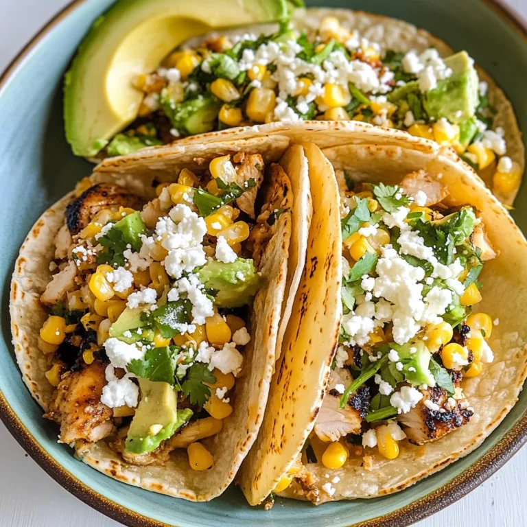 Mexican Street Corn Chicken Tacos
