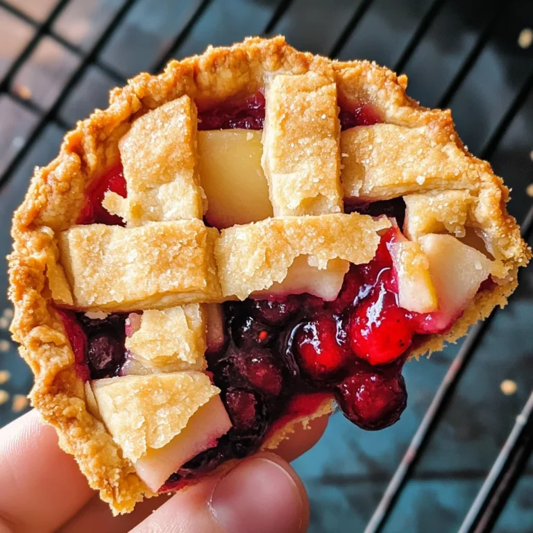 Mini Shortbread Pie with Berry & Apple Filling