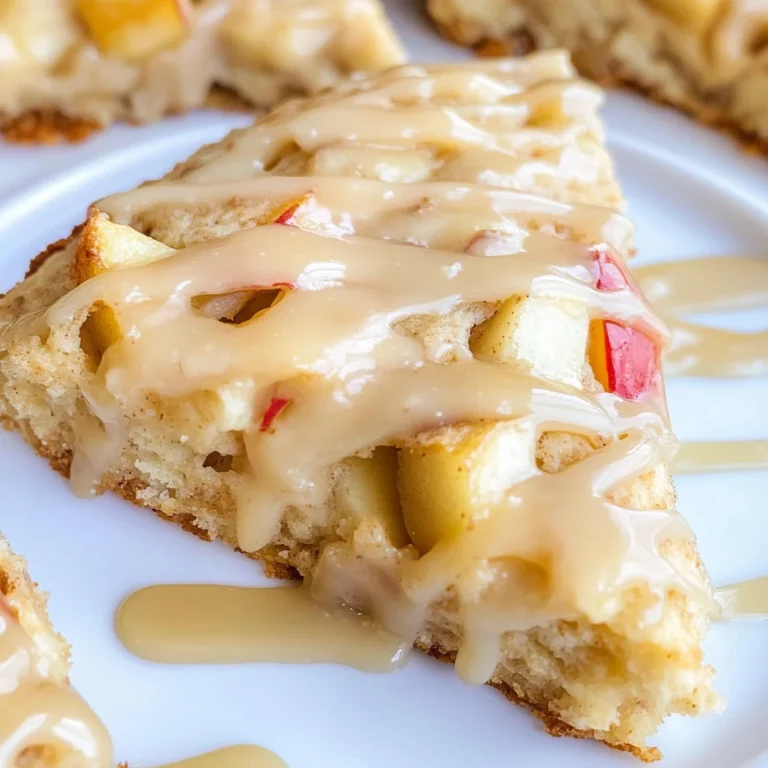 Moist Apple Scones with Maple Glaze