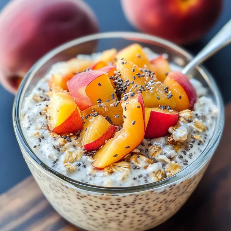 Nectarines and Cream Overnight Oats