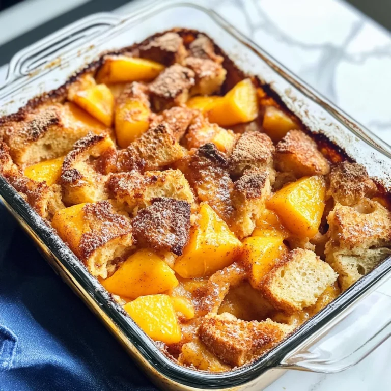 Peach Cobbler French Toast Bake