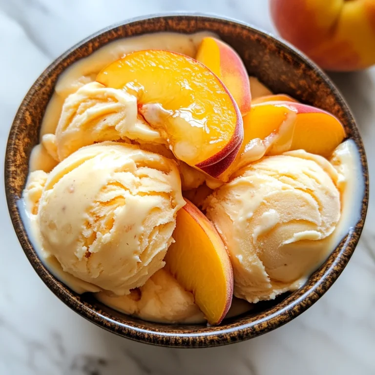 Peach Greek Frozen Yogurt