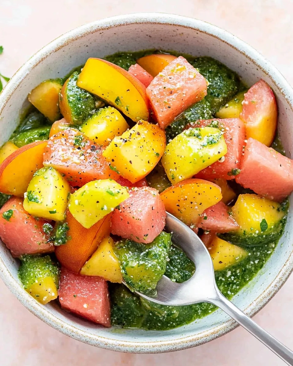 Peach Watermelon Salad Without Feta