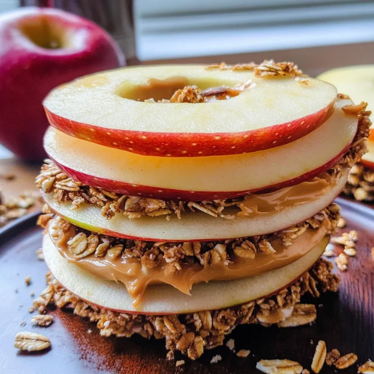 Peanut Butter Apple Sandwiches with Granola