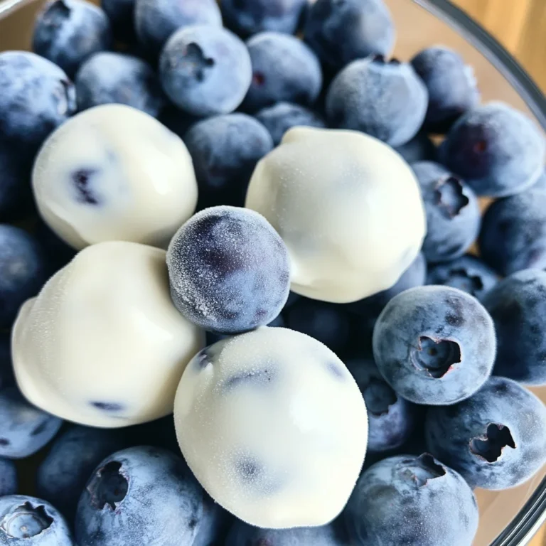 Quick Frozen Greek Yogurt Blueberry Bites