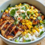 Street Corn Chicken Rice Bowl