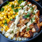 Street Corn Chicken Rice Bowl