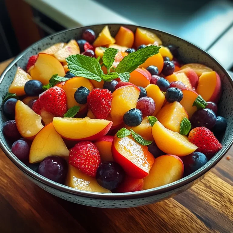 Summer Peach Fruit Salad
