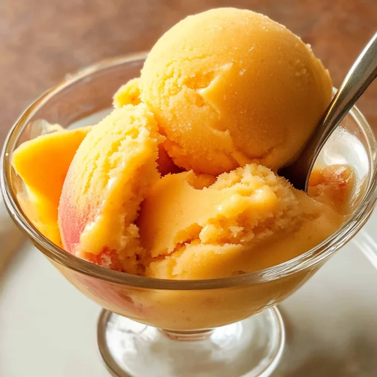 The Best Peach Sorbet Without Ice Cream Maker