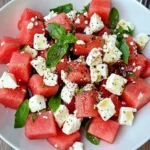 Watermelon and Feta Salad with Honey Balsamic Vinaigrette