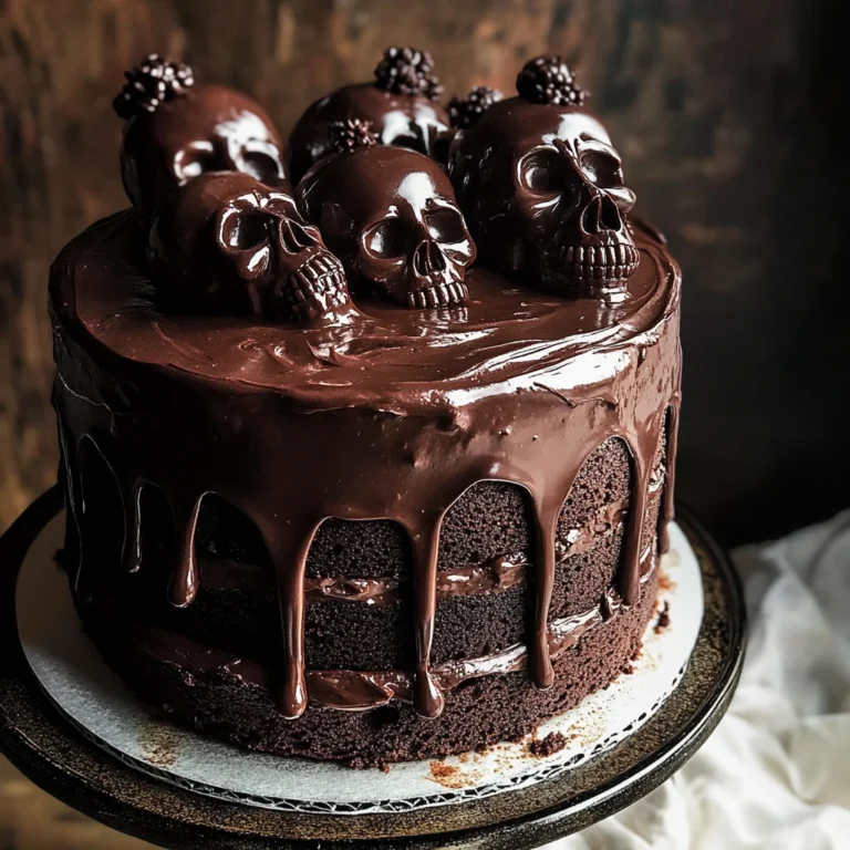 Vegan Chocolate Layer Skull Cake