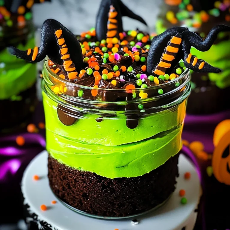 Witches Brew Halloween Cake Jars