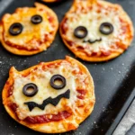 Easy Mini Halloween Pizzas