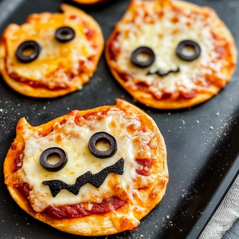 Easy Mini Halloween Pizzas