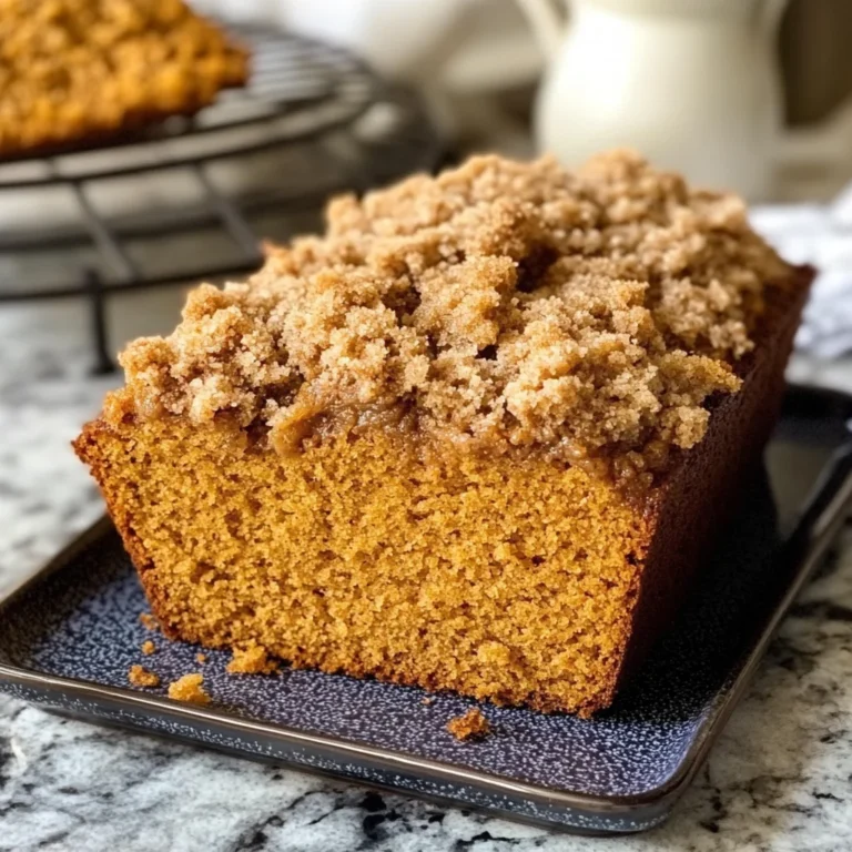 Easy Pumpkin Bread with Crumb Topping