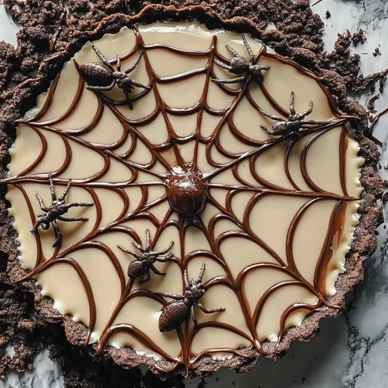 Halloween Chocolate Spiderweb Tart