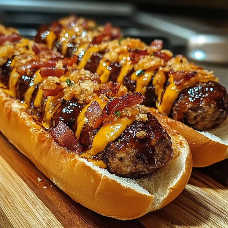 Bourbon BBQ Turkey Bacon Cheeseburger Meatball Subs Ready in 30 Minutes