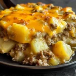 Cheesy Ground Beef & Potato Casserole